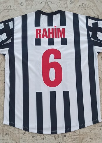 2000-2001 Rahim Zafer Orijinal Beşiktaş Çubuklu Maç Forma Reebok - Görsel 2