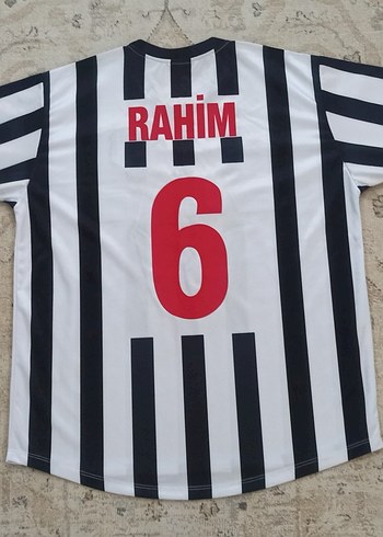 2000-2001 Rahim Zafer Orijinal Beşiktaş Çubuklu Maç Forma Reebok - Görsel 4