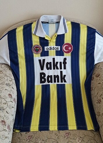 1996-1997 Fenerbahçe Orijinal Çubuklu Forma Adidas Vakıfbank 