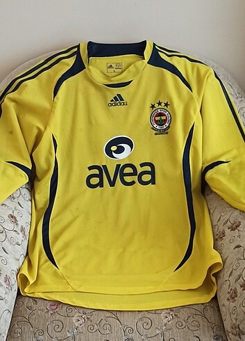2006-2007 Rüştü Reçber Orijinal Fenerbahçe Kaleci Maç Forma 