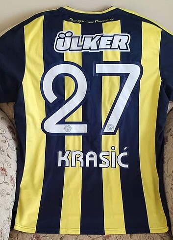 Adidas 2012-2013 Krasic Orijinal Fenerbahçe Çubuklu Forma