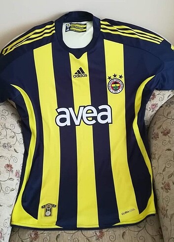 2009-2010 Fenerbahçe Orijinal Çubuklu Forma Adidas Avea 