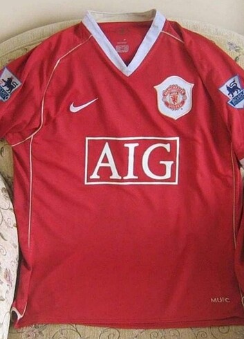 2006-2007 Cristiano Ronaldo Orijinal Manchester United Forma Nik