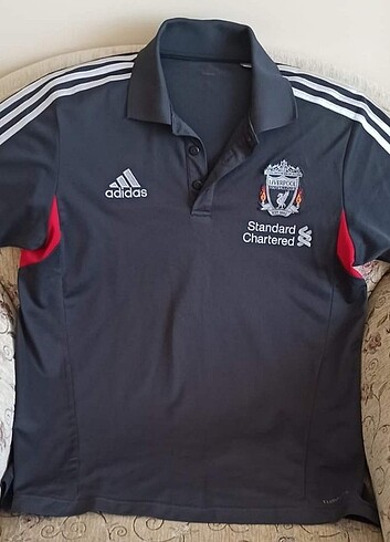 2011-2012 Sezonu Liverpool Orijinal Polo Tişört Adidas Gri 