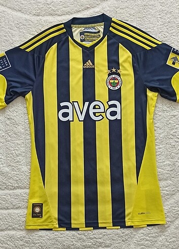 2010-2011 Alex De Souza Orijinal Fenerbahçe Çubuklu Forma