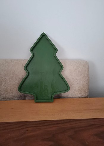 Koyu Yeşil Çam Ağacı Tabak
