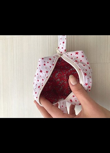  Beden kırmızı Renk Mini makyaj çantası 