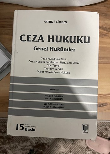 Ceza Hukuku Genel Hükümler Kitabı - 15. Baskı