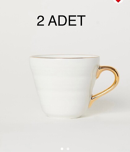 2 Adet h&m dokulu fincan