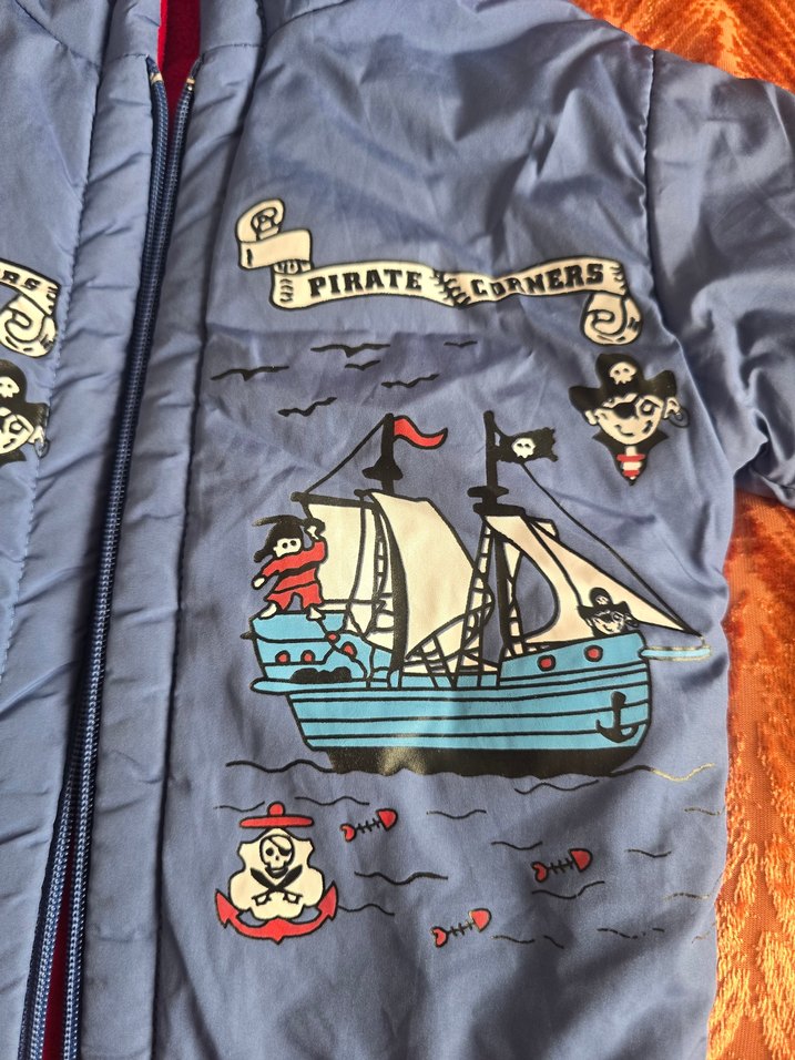 Renkli Baskılı Kapüşonlu Erkek Çocuk Mont - Görsel 2