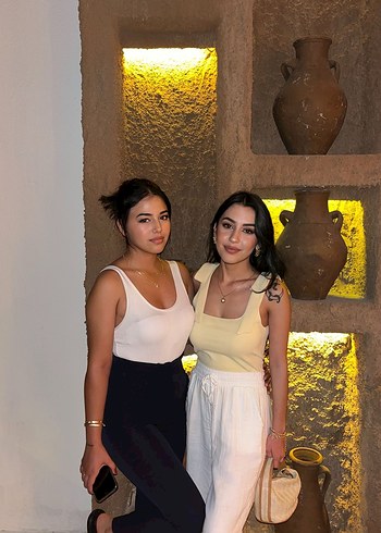 Beyaz Uzun Bol Keten Pantolon - Görsel 3