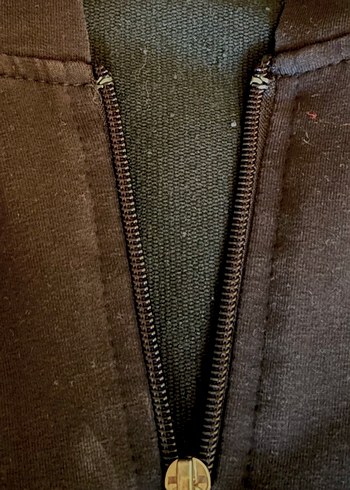 Siyah Kapüşonlu Fermuarlı Kadın Ceket - Görsel 3