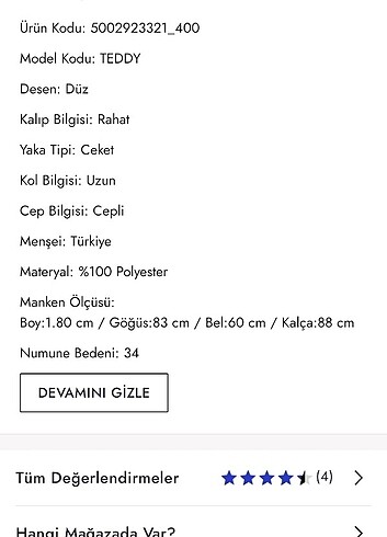 Boyner Mavi Kadın Peluş Mont