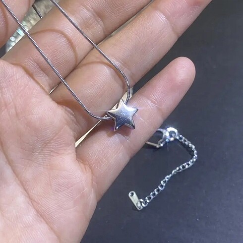 Beden Balon Yıldız Kolye Paslanmaz Çelik