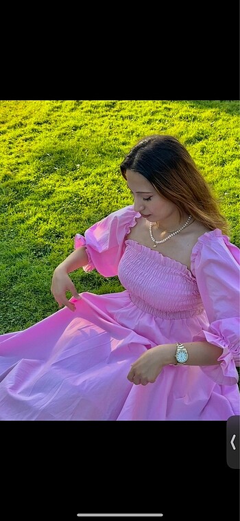m Beden Pembe elbise