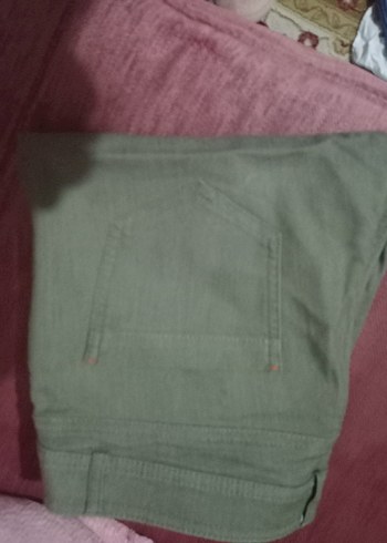 Düğmeli Kadın Keten Pantolon - Görsel 2