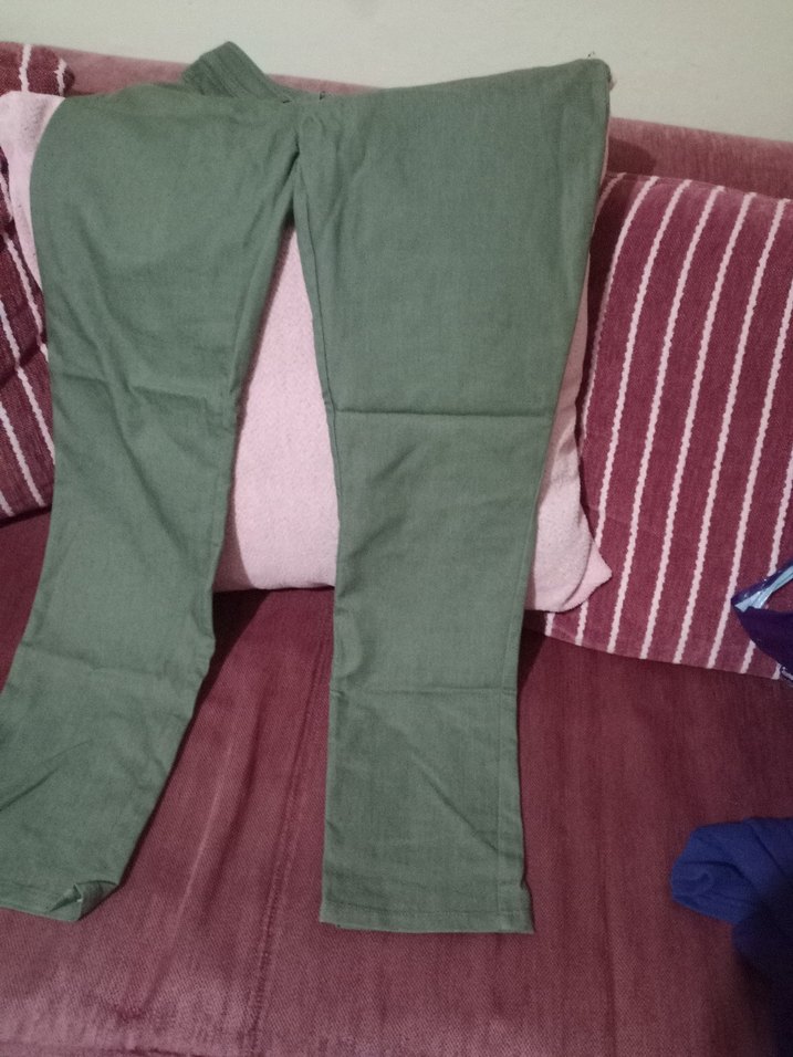 Düğmeli Kadın Keten Pantolon - Görsel 4