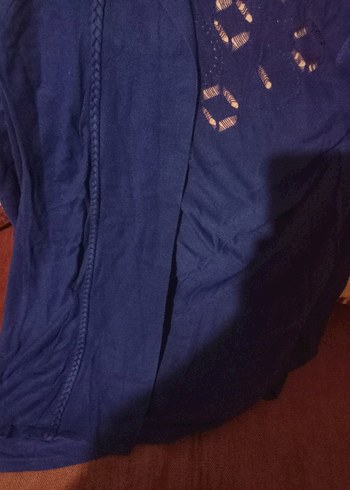 triko arkası nakışlı kollu hırka - Görsel 4