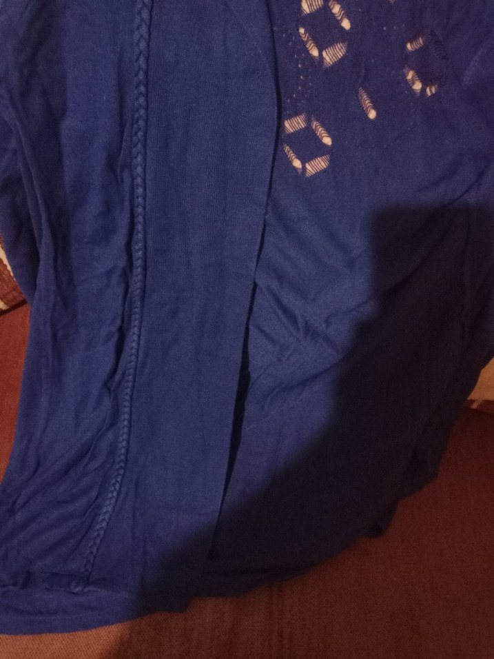 triko arkası nakışlı kollu hırka - Görsel 4