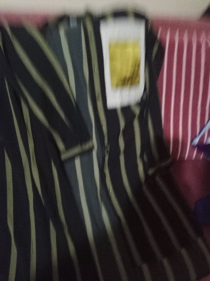 Çizgili Uzun Kadın Gömlek - Görsel 3