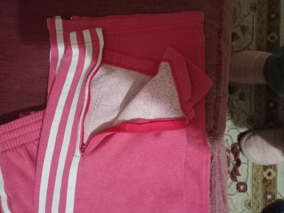 Pembe Adidas Fermuarlı Kadın Eşofman Altı - Görsel 3