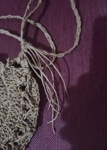 Bej Örgü Bohem Kadın Çapraz Çanta - Görsel 8