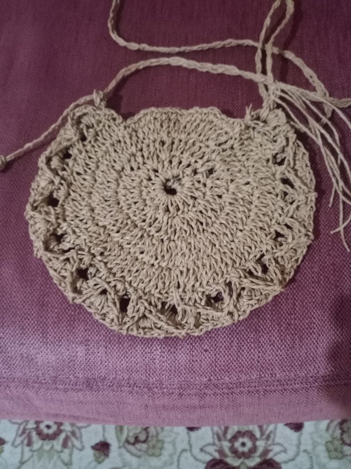 Bej Örgü Bohem Kadın Çapraz Çanta - Görsel 5