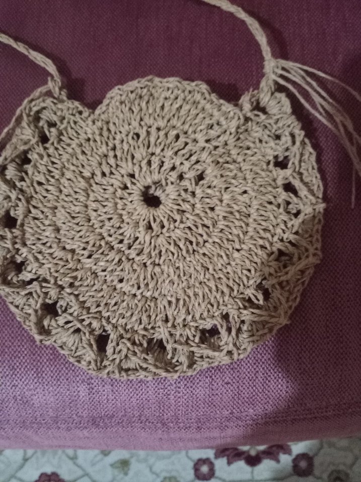 Bej Örgü Bohem Kadın Çapraz Çanta - Görsel 3