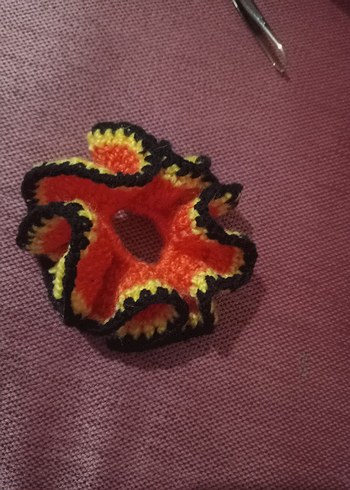 Renkli Örgü Fırfırlı Kadın Saç Aksesuarı - Görsel 5