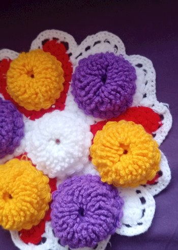 El Örgüsü Renkli Dekoratif Çiçekler - Görsel 2