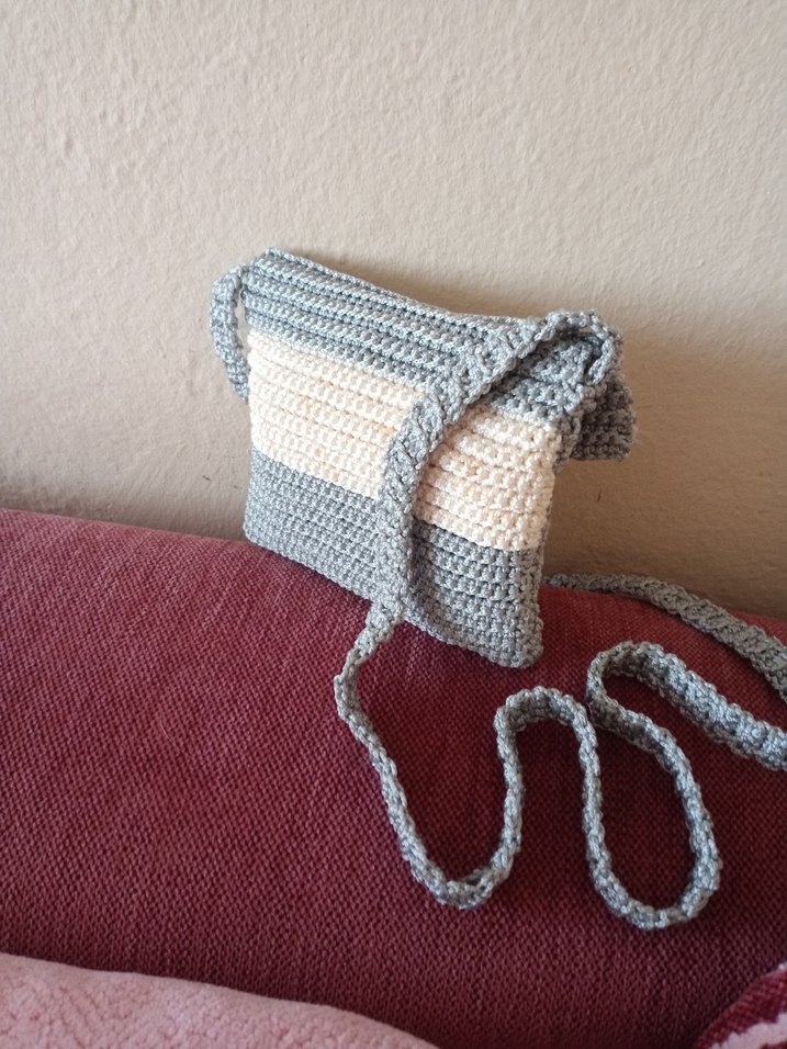 çanta makrome iple örüldü yeni - Görsel 4