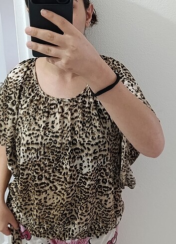 Yk2????leoparlı ayarlanilabilir bluz???????? - Görsel 5