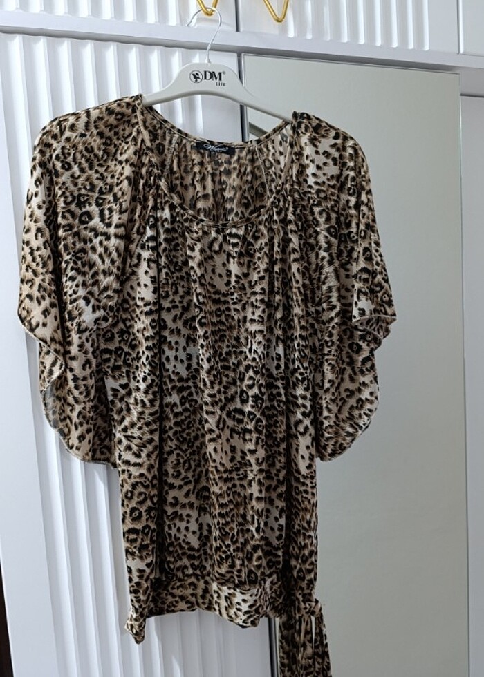 Yk2????leoparlı ayarlanilabilir bluz???????? - Görsel 2