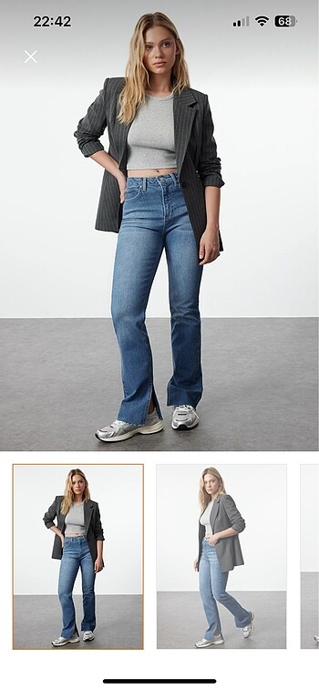 Trendyol & Milla Jeans paçası yırtmaçlı
