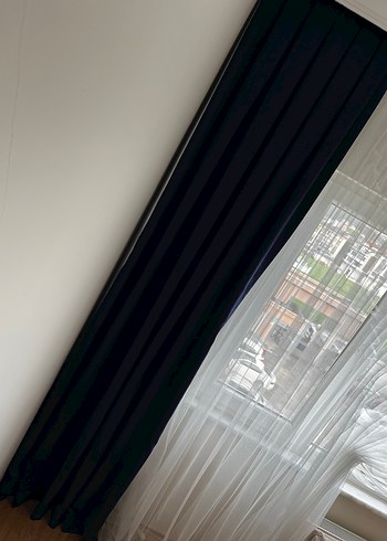 Modern Klasik Lacivert Fon Perde - Görsel 2