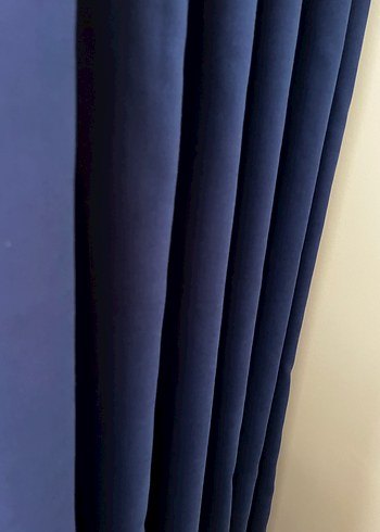 Modern Klasik Lacivert Fon Perde - Görsel 5