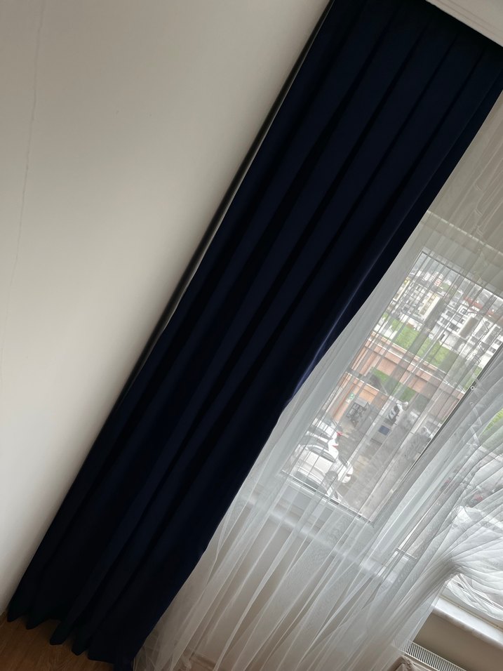 Modern Klasik Lacivert Fon Perde - Görsel 2