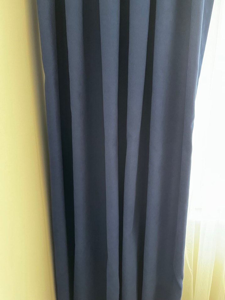 Modern Klasik Lacivert Fon Perde - Görsel 3