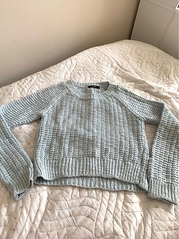buz mavi crop kazak