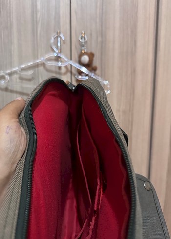 American Vintage Fermuarlı Kanvas Kahverengi Erkek Evrak Çantası