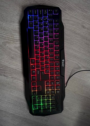 Kablolu Işıklı oyun Siyah Klavye, Siyah Mouse ve Hoparlör - Görsel 3