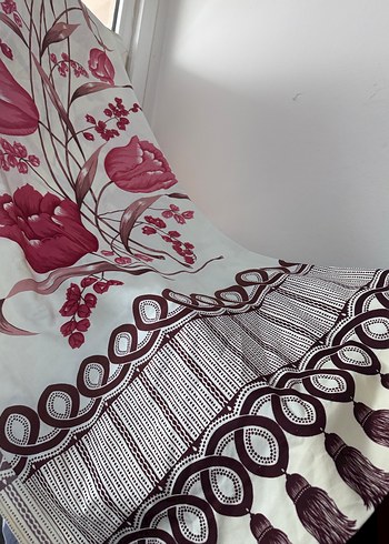 BABAANNE PERDESİ VİNTAGE KOLEKSİYONLUK Bordo Nakışlı Bohem Perde - Görsel 4