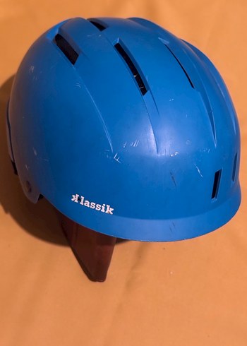 Mavi Biker bisiklet Kaskı Velcro - Görsel 3