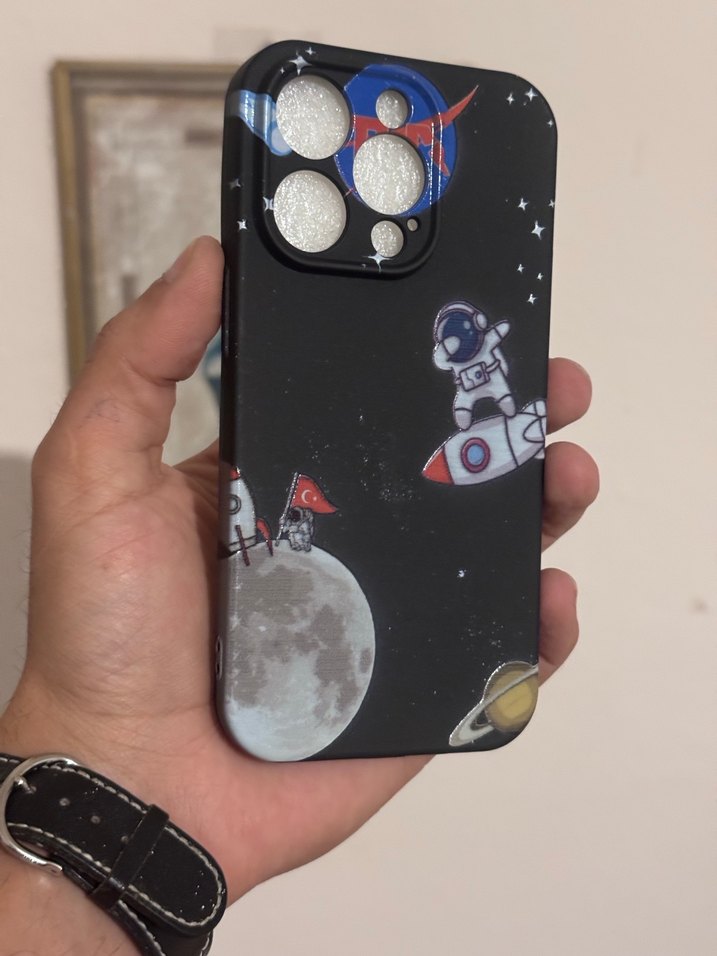 Uzayda Türk Bayrağı Temalı Telefon Kılıf 14 15 Pro iphone - Görsel 4