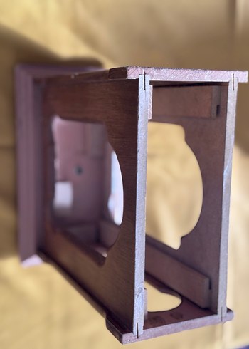 Bej Ahşap Çerçeve abajur girişli - Görsel 6