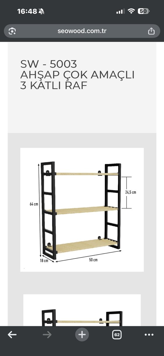 Segwood Stick Wood KİTAPLIK AYAKKABILIK RAF - Görsel 3