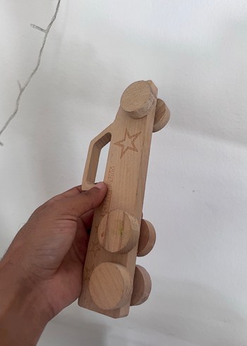 Beden Renk 3 adet ahşap araba oyuncak