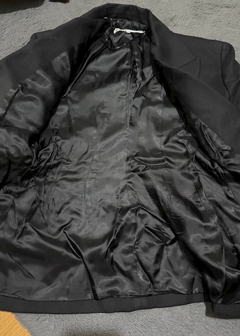 Zara Zara Düğmeli Siyah Midi Kadın Blazer Ceket
