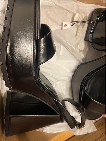 Zara Zara siyah platform topuk ayakkabı 41