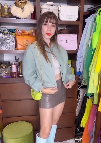 Zara Zara nane yeşili bomber ceket yumuşak
